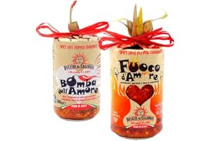 Bis Salse Piccanti Delizie di Calabria: Fuoco e Bomba d'Amore 280 gr x 2