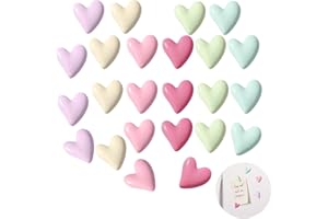 CUNEGRA 24PCS Strong Cute Heart Fridge Magnets, Colorful Decorative Refrigerator Magnets for Whiteboard Cabinet Locker, Office and School