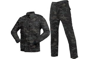 YUSHOW Traje de camuflaje para hombre, chaqueta militar, pantalones tácticos, ropa de caza, airsoft, pantalones de combate, uniformes, juego de traje
