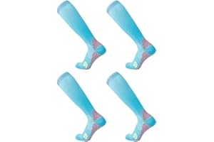 Odtmger Kompressionssocken (2 Paar) für Männer und Frauen 20-30 mmHg Kompressionsstrümpfe Durchblutung für Radfahren Laufen Stützsocken (XXL, Sky Blue)