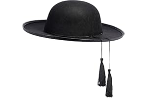 Widmann 2812H - Capanna Prete, Schwarz, aus Filz, Pater, Pfarrer, Capanna, Kopfschmuck, Accessoire, Karneval, Mottoparty