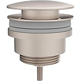 VitrA Origin A4514934 Yuvarlak Lavabo S&uuml;zgeci, Universal, Basmalı, Fır&ccedil;alı Nikel
