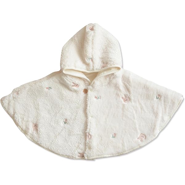 Poncho Bébé à Capuche Double Face - Taille Unique 0-3 Ans, Doux Et Chaud, Cape D'hiver Unisexe - 7