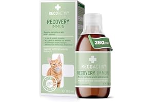 RECOACTIV Recovery Immunitario per gatti, 1 x 280 ml, mangime completo ad alto potere calorico in caso di alimentazione carente e durante la convalescenza per stimolare l’aumento di peso