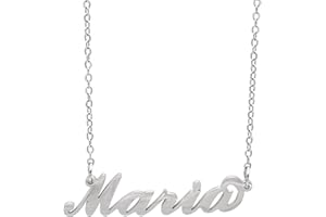 Colours & Beauty Collana Donna con Nome in Acciaio | Collana Personalizzata con Nome | Gioielli con nome: ciondoli personalizzati e Catenina Regolabile Sottile A Ovali