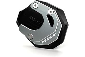 ZESIDIMO Para Hon-da NC750X NC750 X NC 750X 2023 2022 2021 Moto Accesorios Soporte Lateral Ampliar Placa Extensión Caballete (Gris)