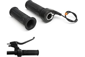 EQULUP Scooter Throttle Hand Grip, 1 Pair Electric Bike 3-Pin Throttle Waterproof Connector 20X Speed Throttle Handle for 22.2mm Handlebar E-Bike
