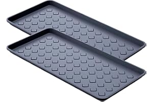 GARDENIX Zestaw 2 półek na buty, tacka ociekowa na deszcz, jesień i zimę, 71,5 x 34,5 x 3 cm, mata do ociekania, tacka na rośliny, tworzywa sztuczne, rozwiązanie dla brudnych butów