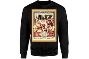Vulfire Felpa Unisex Babbo Natale Vs Jesus, Maglia Natalizia Uomo Donna, Regali Natale Felpe Divertenti, Regali di Natale Originali, Oggettistica Natale Abbigliamento, Gadget Natalizi
