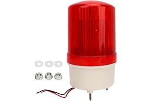 Tyenaza Luz Estroboscópica LED, 10 W 24V Luces de Advertencia Roja, Luces de Advertencia de Baliza Estroboscópica Giratoria Industriales, para Taller Lugar de Construcción Bloque de Carretera