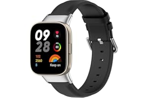 Chainfo Skórzany pasek kompatybilny z Xiaomi Redmi Watch 3 / Mi Watch lite 3, pasek do zegarków z prawdziwej skóry NO230527