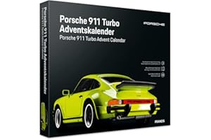 Franzis 55109 - Porsche 911 Turbo Advent Calendar 2021 Light Green - Porsche 911 Turbo in 24 Steps, Under the Christmas Tree, Vehicle Kit 1:43, Integrated Sound Module, Recommended from 14 Years