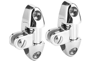 RUSPELA Deck Hinge Bimini Top Mount Rotating Deck Hinge with Rubber Pad Marine Yacht Hardware Accessories Fitting Marine