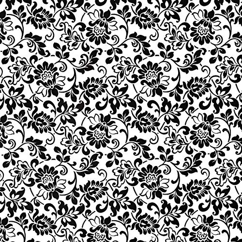 Fablon Rouleau de Papier autoadhésif Style Heritage - Noir/Blanc - 45 cm x 2 m