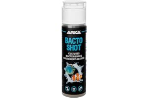 Bactéries Aquarium 50 ML – ARKA Bacto-Shot – clarifie l’Eau en 24h – bactéries vivantes nettoyantes & filtrantes avec Support Naturel – idéal en Cas de nitrites, Trouble ou démarrage