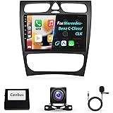 Android Radio para Mercedes-Benz Clase C/CLK 2002-2004 Radio Carplay Android Auto, Radio 2 DIN Pantalla Táctil 9 Pulgadas, Na