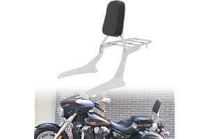 MOTAUX Passenger Sissy Bar with Luggage Rack Backrest for Yamaha V Star 1300 XVS1300 XVS1300A XVS950 Midnight 2007-2015, Chrome