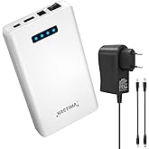 NASTIMA Batteria agli ioni di litio da 12V 5200mAh Power Bank con Doppia Uscita 12V 9V DC e 5V USB per Luci a Striscia LED, L