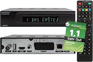 [ Test SEHR GUT, Note 1.1 *] Zehnder HD 2700 VFD HYBRID DVBC Kabel-Receiver & DVBT2 Receiver mit Aufnahmefunktion, DVB-C Reciver & Reciever für DVB-T, DVBT & DVB-T2, Kabelreceiver & DVB T Receiver
