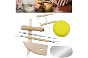Sculpture en Argile, Outils de Sculpture en Céramique, 8 Pièces, Outils de Sculpture Professionnels, Kit de Sculpture en Céramique pour Débutants, Professionnels, Étudiants, Artistes et plus Encore.