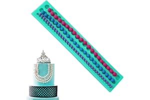 Chostky DIY Silicone String of Pearl Fondant Cake Sugar Cookies Paste Bead Dessert Lace Sneak Chocolate Mold Clay Silica Gel Mould Decorating Baking Tools