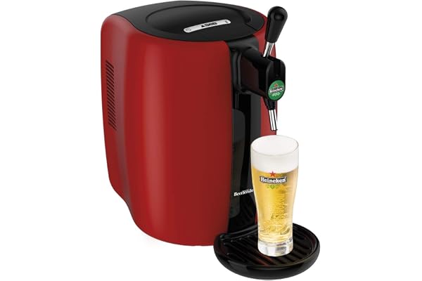 Seb Beertender Tireuse à Bière Machine à Bière Pression Fut 5L Indicateur Température Rouge 70 W VB310510