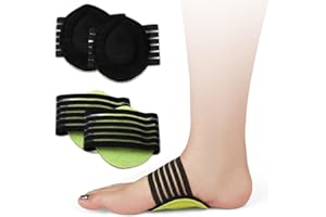 XUZOPIM 2 Pairs Arch Supports With Compression Padding Ideal For Plantar Fasciitis, Arch Sagging, Heel Spurs Elastic Band Unisex Tutore Fascite Plantare