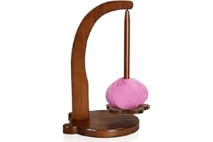 JIAMOEAT Wool Unwinder Yarn Holder Yarn Holder Wooden Magnetic Wool Ball Holder Wool Reel Rotating Yarn Roll Holder Wool Winder for Crochet and Knitting Accessories Grandma