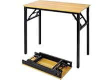 SKY-TOUCH Folding Table Multi-functional Portable Desk with Adjustable Height Legs for Computer Camping, Garden, Picnic,Coffe