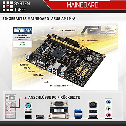 Quad Core AMD 3850 AM1 Aufruest Computer / 8GB DDR3 / DVD-RW / PC System ohne HD - 4