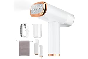 SOYANN Dampfglätter Steamer, Faltbarer 1000W Handdampfbügler mit Abnehmbarem 120ML Wassertank, Aufbewahrungsbeutel, Bürste, Messbecher, Tragbarer Reisesteamer für Reisen, Hause, Büro, 30 Sekunden Aufheizzeit