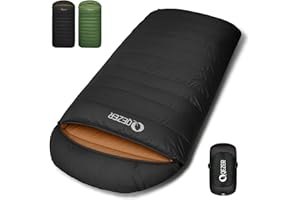 QEZER XXL Down Sleeping Bag,230cm x 100 cm Extra Large Sleeping Bag Lightweight and Warm for 3~4 Seasons Adults Outdoor Camping, Hiking and Backpacking