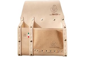 BIERRE STORE BORSA DA CARPENTIERE IN CUOIO PORTATTREZZI MADE IN ITALY ARTIGINALE