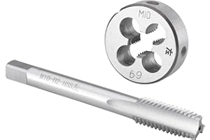 Burkit M10 X 1,5 Maschio e Die Set Mano Sinistra, M10 x 1,5 Filettatura Macchina Maschio e Fustella Rotonda