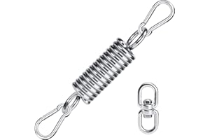 HOMPER Sospensione per Sedia Sospesa, Molla in Acciaio Molle per Altalena per Amaca, Molla di Sicurezza da Soffitto per Altalena, Amaca, Sacco da Boxe, Yoga