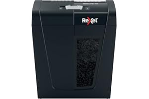 Rexel X8, Niszczarka do Papieru, Tnie na Konfetti do 8 kartek (80 gsm), Poziom Bezpieczeństwa P-4, Domowe Biuro, Pojemność 14L, Cicha i Kompaktowa, Seria Protect (2020122EU)