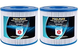 POOLPURE Summer Escapes Replacement Pool & Spa Filter for Type D, Summer Waves P57100102, P57000104 (2 PACK)