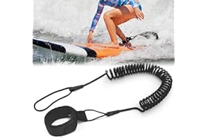 Tusenpy 10 ft Leash de Surf,Sup Leash Cheville Télescopique Spirale pour Stand Up Paddle Board Kayak