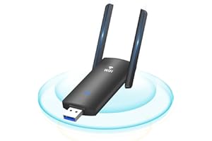 PHAVN Chiavetta WiFi per PC Fisso, 1300Mbps USB WiFi Adapter ad Alta Velocità Dual Band 2.4G&5G WiFi Dongle, Chiavetta WiFi per PC/Desktop, Adattatore USB Supporto Windows7/8/8.1/10/Mac OS 10.9~10.15, Nero