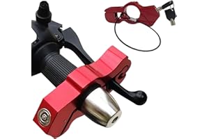 PEPOYO AI Motorradschloss Universal Motorcycle Lock, Lenker-Motorrad-Gassicherheitsschloss aus Aluminiumlegierung mit 2 Schlüsseln, wird mit Haltegurt geliefert, für Motorräder, Motorroller und Geländefahrzeuge