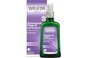 ‎WELEDA WELEDA Bio Lavendel Körperöl - ätherisches Naturkosmetik Hautpflege Massageöl / Pflegeöl mit Lavendelöl, Mandelöl & Sesamöl zur Pflege und Entspannung mit angenehm beruhigendem Duft (vegan / 100ml)