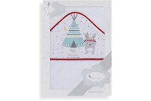 Interbaby 01202-19 - Capa de baño TIPI OSO blanco y rojo, unisex