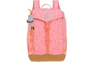 LÄSSIG Kinder Wanderrucksack Kinderrucksack mit Brustgurt gepolsterte Schultergurte wasserabweisend, 14 Liter/Big Outdoor Backpack Adventure Rosa