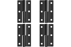 SHACHENH 4 Stück Türscharniere, Abnehmbares Scharnier, Aushebescharnier, 62x37x1,5mm Abnehmbare Türscharniere Klappbar, Abnehmbare Scharniere für Innen Außentüren Möbel Industrieschränke