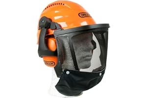 Oregon Waipoua Professionell Motorsågshjälm med Hörselskydd och Nätvisir, Slagtålig och Bekväm Skyddshjälm (562413)