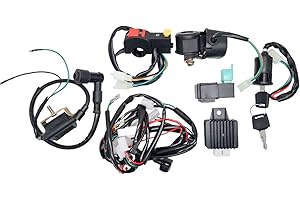 Maso Auto H842857 MASO Full Electrics Wiring Harness Coil Loom Ignition System for 50cc 70cc 90cc 110cc 125cc PIT Quad Dirt Bike ATV Dune Buggy
