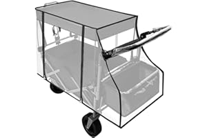 QWORK® Universal Bollerwagen Regenschutz Transparent Regenverdeck mit Reißverschluss, Bollerwagen Zubehör