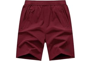 donhobo Men's Outdoor Breather Quick Dry Lightweight Sports Shorts Zipper Pockets