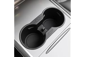 ‎FANPBOW FanpBow Tesla Model Y Model 3 Mittelkonsole Getränkehalter, Silikon Auto Mittelkonsole Becherhalt Einsatz für Tesla Model 3 Model Y 2023 2022 2021, nur passend für Neue Konsole-Schwarz