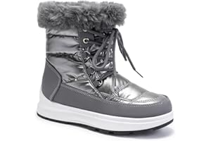 FUSHITON Donna Stivali da neve invernali foderati di caldo Stivali da trekking impermeabili Stivali da neve antiscivolo Stivali invernali all'aperto Scarpe da neve